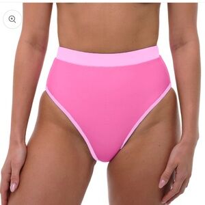 Pink High-Waisted Bikini Bottom
